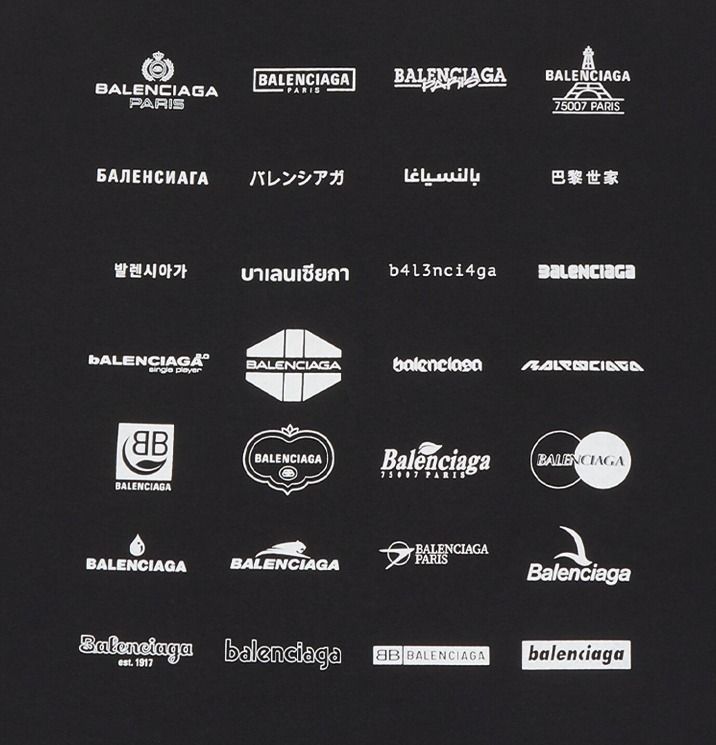 【BALENCIAGA】アーカイブ ロゴス オーバーサイズ 長袖 Tシャツ BALENCIAGA】アーカイブ ロゴス オーバーサイズ 長袖 Tシャツ