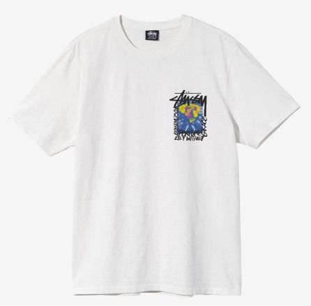 ★関税込★Stussy★Stussy Camellias Pig. Dyed T-Shirt Natural 人気☆【STUSSY】☆Stussy Camellias Pig. Dyed T-Shirt Natural