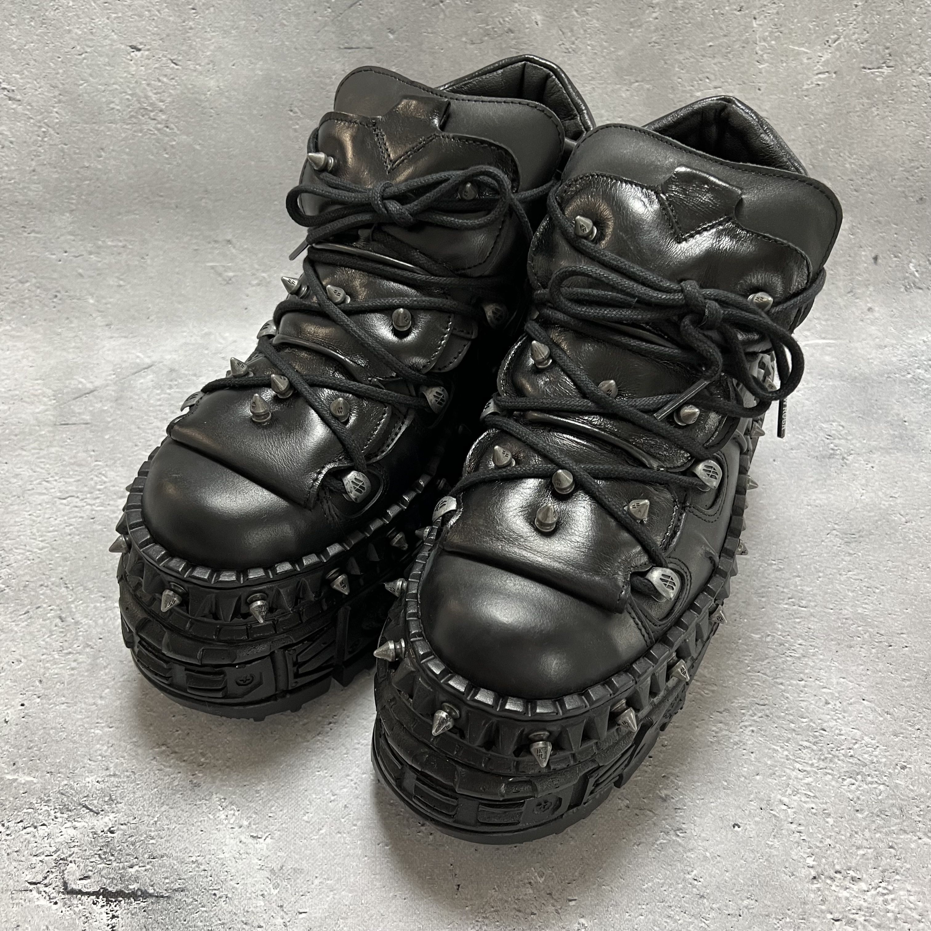 NEW ROCK☆M-WALL106PCH-C1 厚底ブーツ 【関税送料込】 (NEWROCK