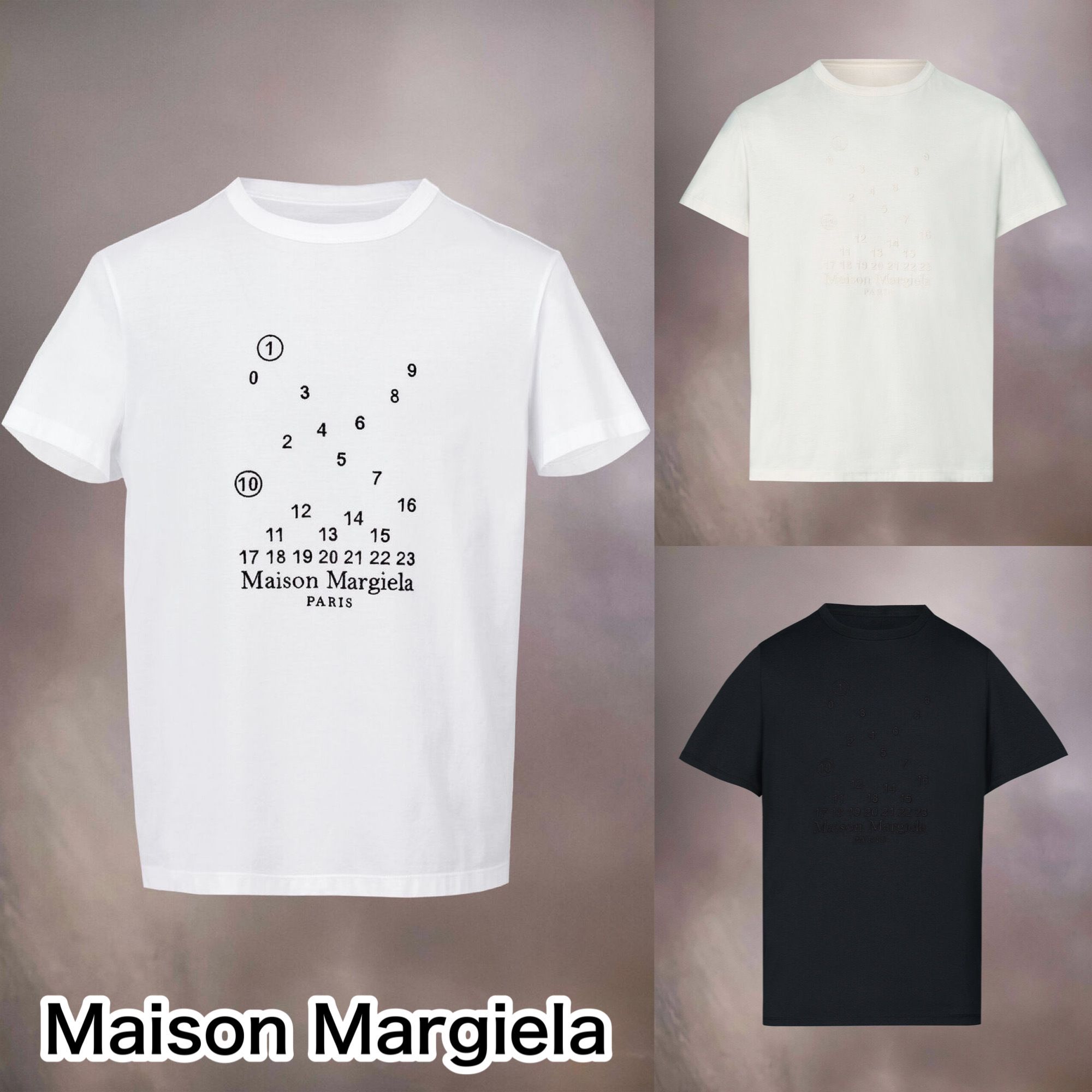 ☆Maison Margiela☆ ロゴ ナンバリング コットン 半袖Tシャツ Maison Margiela (メゾン マルジェラ) ナンバリングロゴ クルー