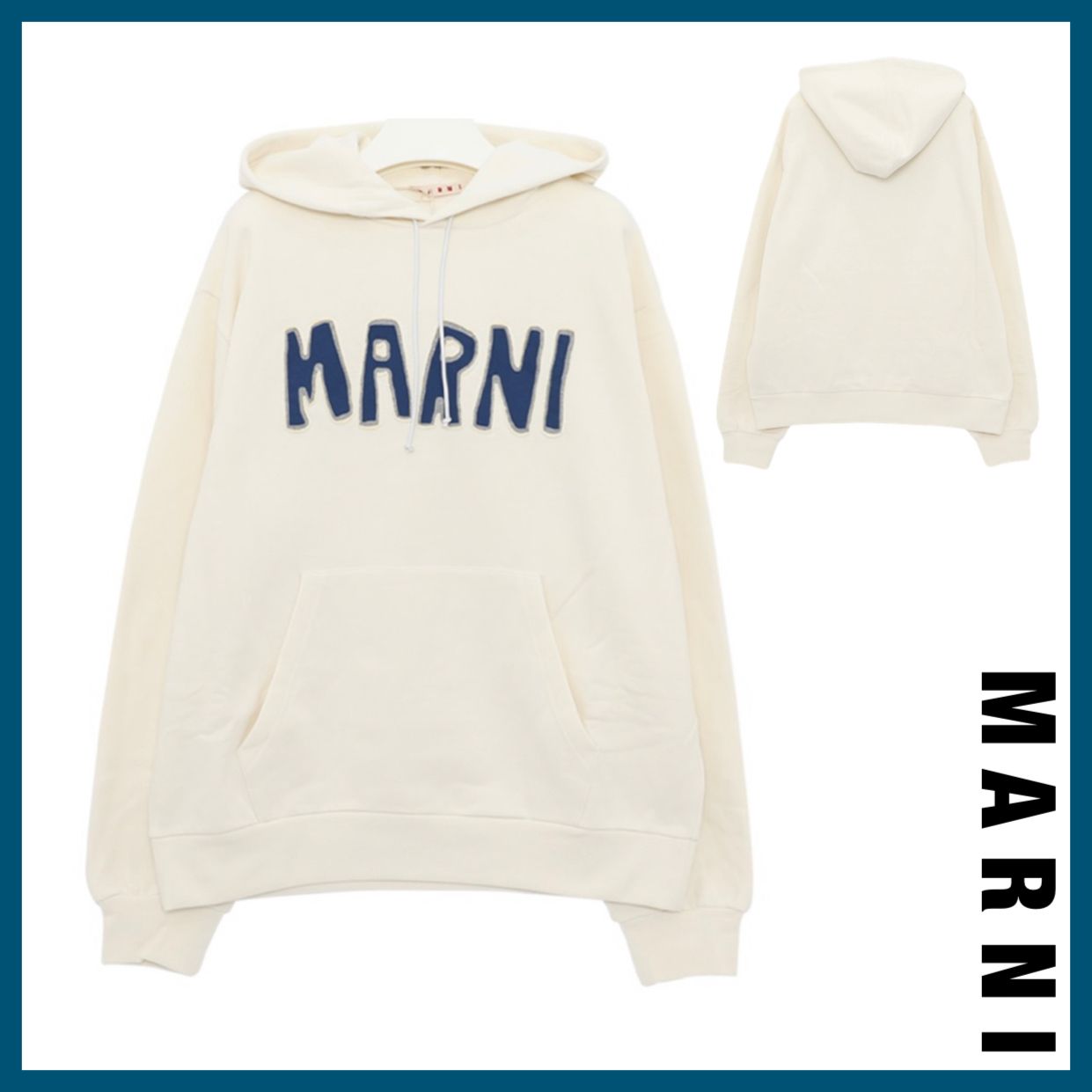 ☆MARNI (マルニ)☆ ロゴ プルオーバー フーディー パーカー (MARNI ...