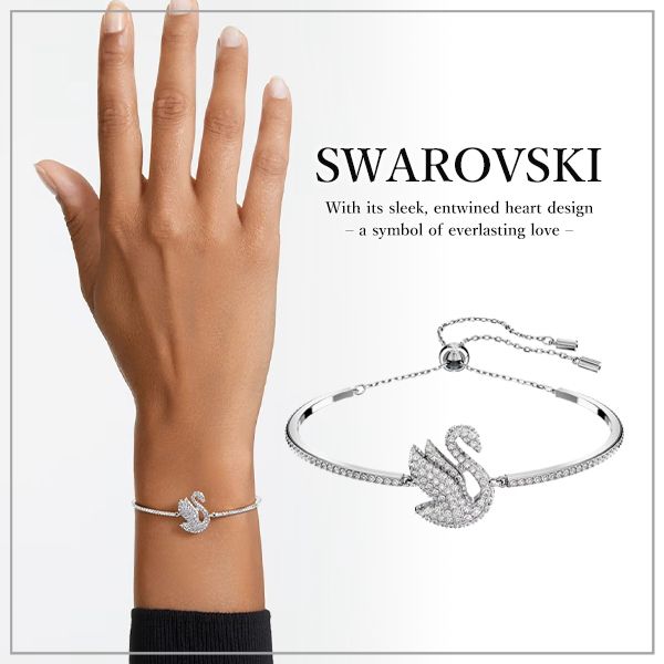 VIP価格【SWAROVSKI】スワロフスキー Iconic Swan バングル (SWAROVSKI