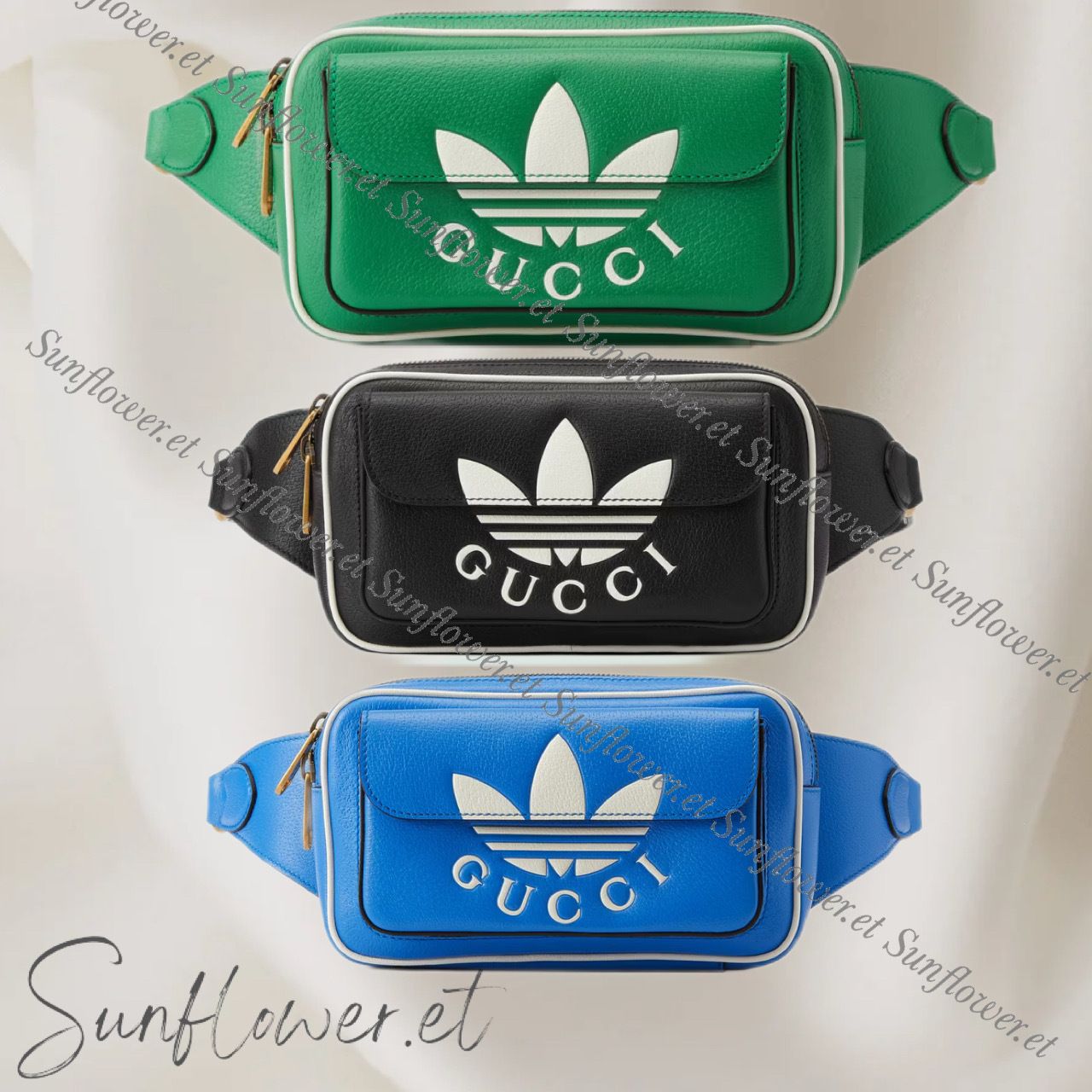 限定コラボ GUCCI adidas GUCCI トレフォイル ベルトバッグ (GUCCI 