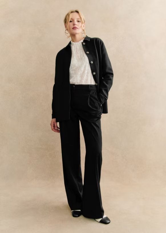 仏発【関税込】美脚 セザンヌ ハイウエスト ストレート パンツ 仏発【関税込】美脚 セザンヌ ハイウエスト ストレート パンツ