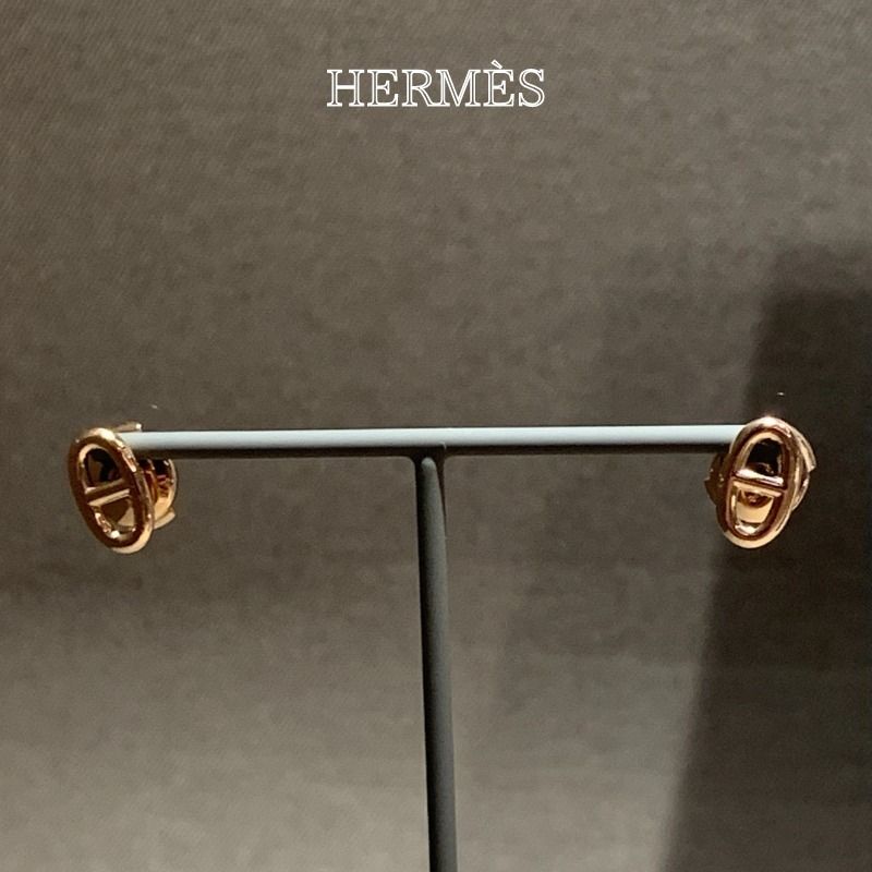 H5844 | [新品]エルメス シェーヌダンクルピアス ピンクゴールド