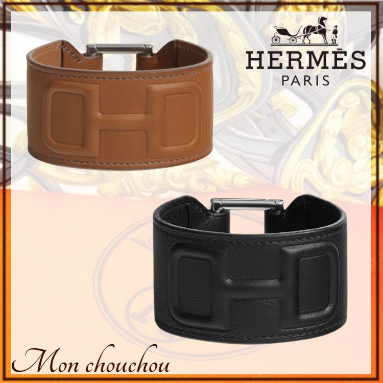 カジュアルに◎】エルメス レザーブレスレット《モール》 (HERMES