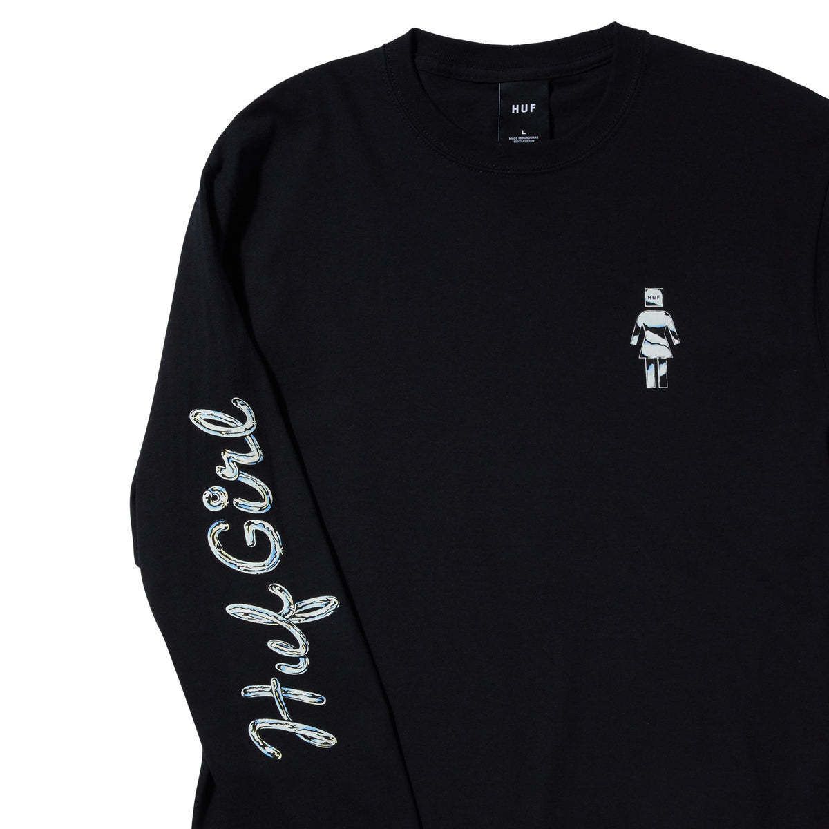 HUF X Girl Chrome L/S T-Shirt Black M Tシャツ HUF X Girl Chrome L/S T-Shirt Black S Tシャツ (HUF/Tシャツ