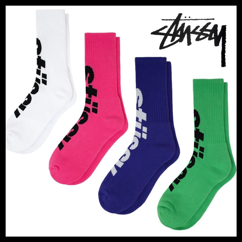 ☆送料・関税込☆Stussy☆BIG HELVETICA CREW SOCKS☆ソックス