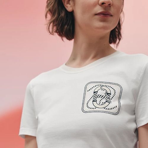 未使用】HERMES tシャツ 38 /Mサイズ カノエ-