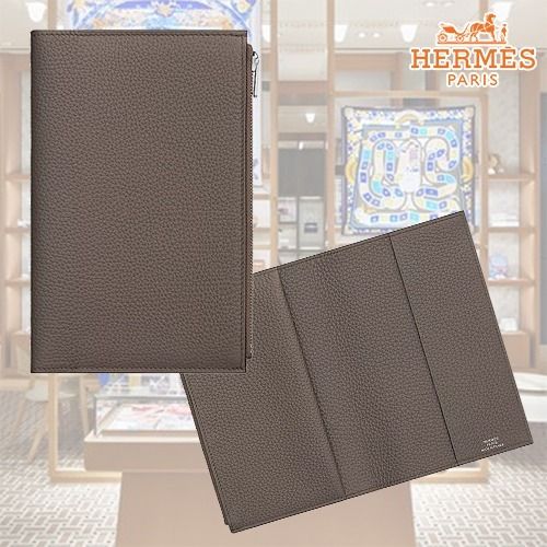 HERMES 直営店 ノートカバー Ezip PM 手帳カバー グレー (HERMES/手帳