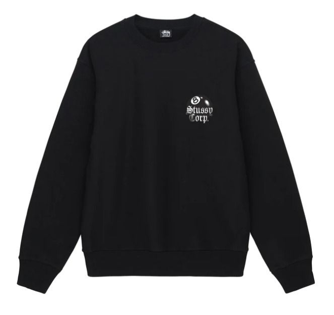 ★韓国の人気★【STUSSY】★8 BALL CORP. CRE.W★スウェット★ ☆韓国の人気☆【STUSSY】☆8 BALL CORP. CRE.W☆スウェット