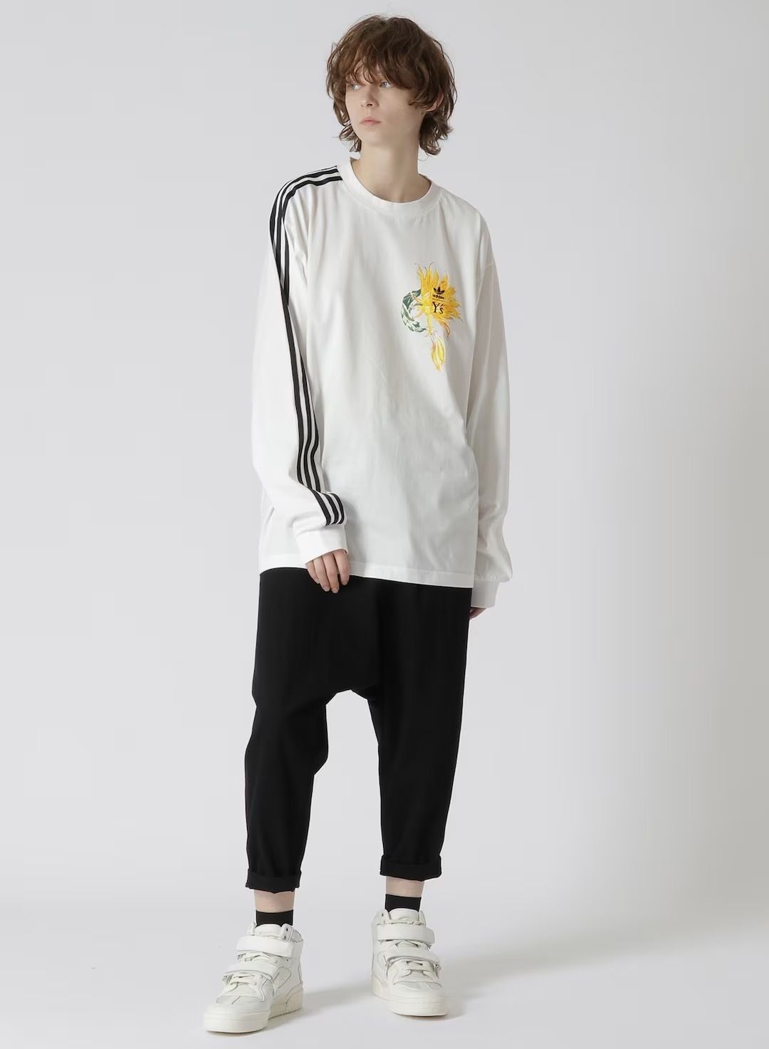 希少コラボ】ワイズ×アディダス フラワーデザインカットソー (Yohji