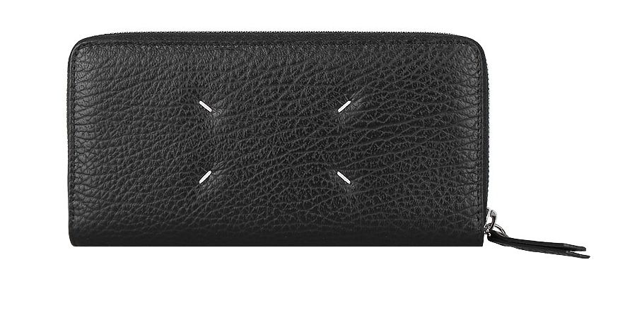 *送料・関税込み*MAISON MARGIELA レザー ウォレットブラック 送料関税込☆MAISON MARGIELA ラウンドファスナー長財布 レザー