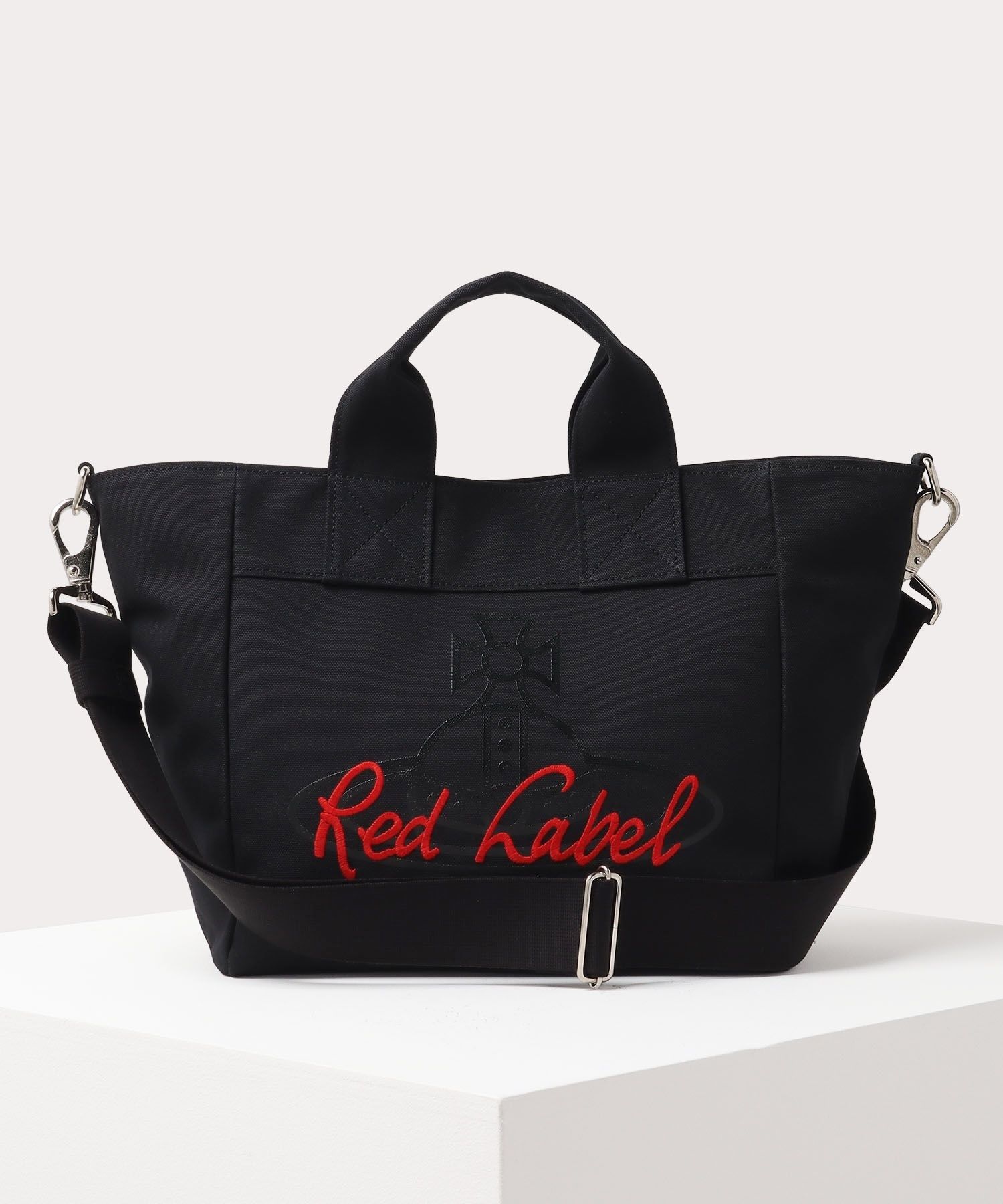 すぐ届く☆ RED LABEL ORBプリント&刺繍 キャンバストートバッグ