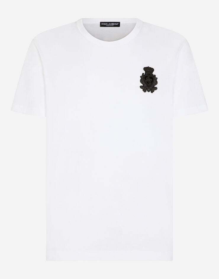 Dolce & Gabbana】コットンTシャツ ヘラルドパッチ付き (Dolce