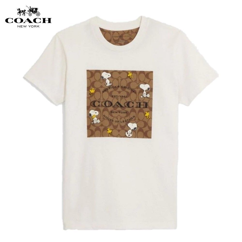 COACH☆CE461】コーチ シグネチャー スヌーピー 半袖Tシャツ COACH☆CE461】コーチ シグネチャー スヌーピー 半袖Tシャツ