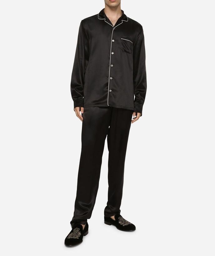 DOLCE & GABBANA シルクドット柄ルームウェア 38