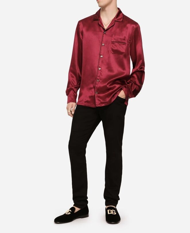DOLCE & GABBANA シルクドット柄ルームウェア 38