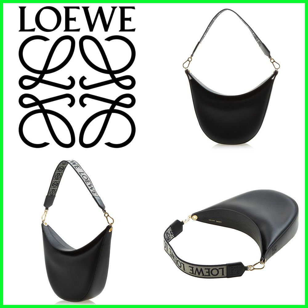 ☆[LOEWE]☆ジャカード ストラップ ルナバッグ☆ブラック