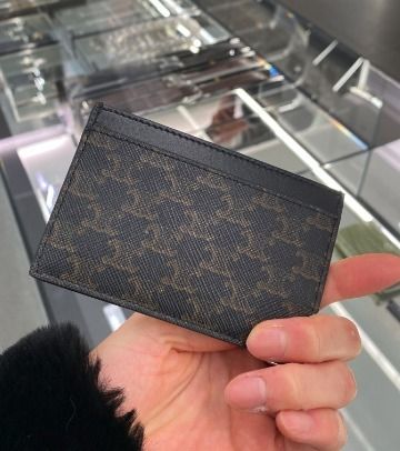関税込☆CELINE☆カードホルダー トリオンフキャンバス ブラック