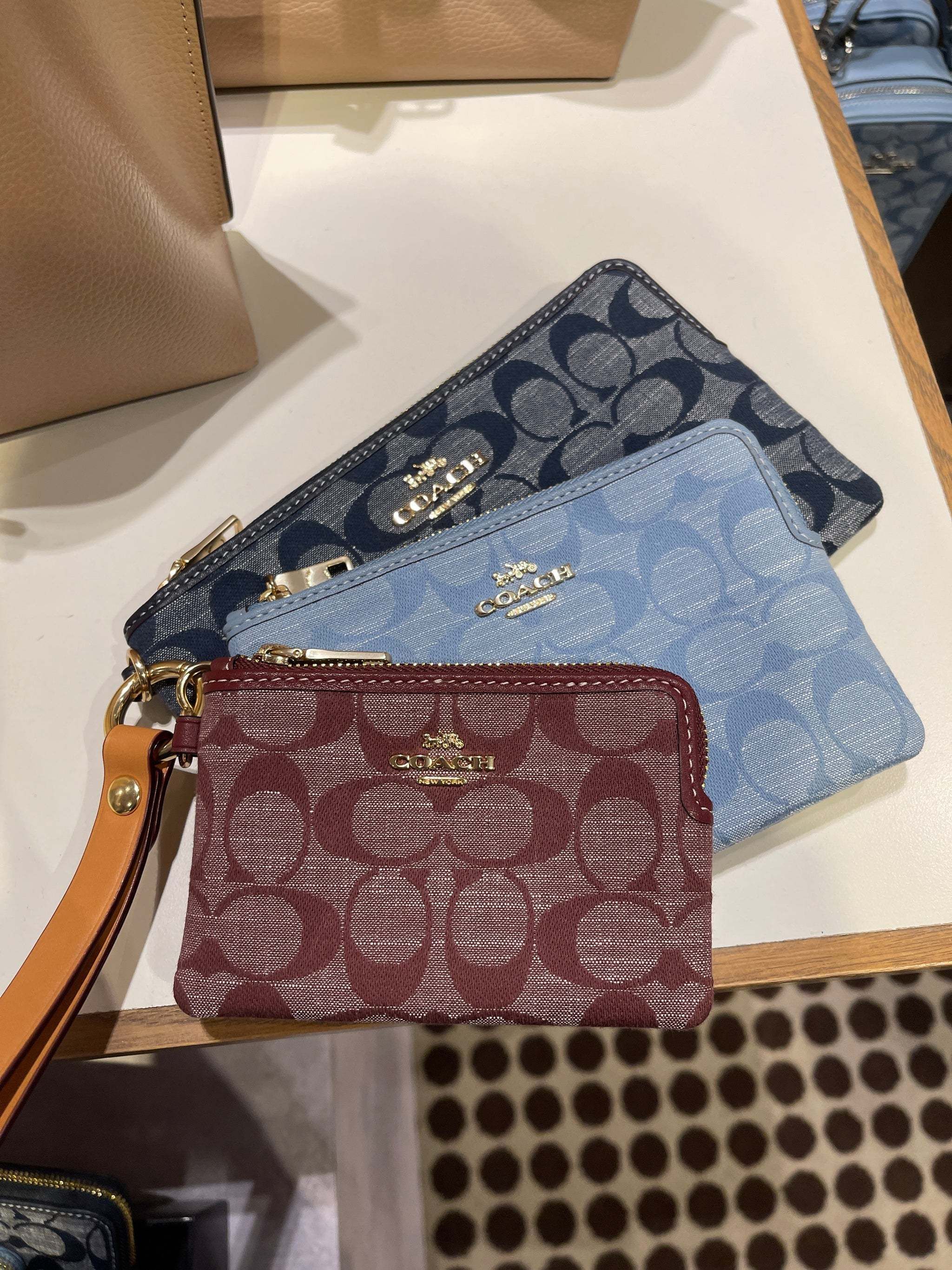 COACH*デニム地*シグネチャー リストレット トリオ 3個SET (Coach
