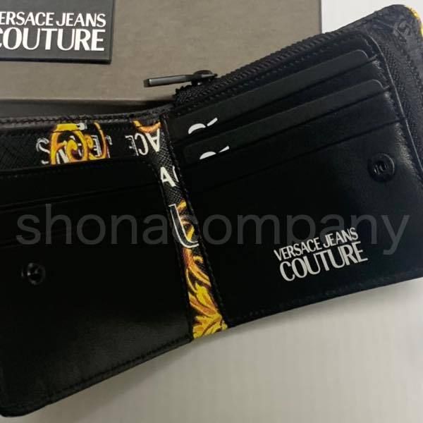 在庫処分 半額 関税込】◇VERSACE JEANS COUTURE◇バロック 折りたたみ財布 小物