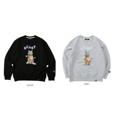 DRIFTOUT ユニセックス  FLOWER CAT スウェット 2colors DRIFTOUT ユニセックス FLOWER CAT スウェット 2colors