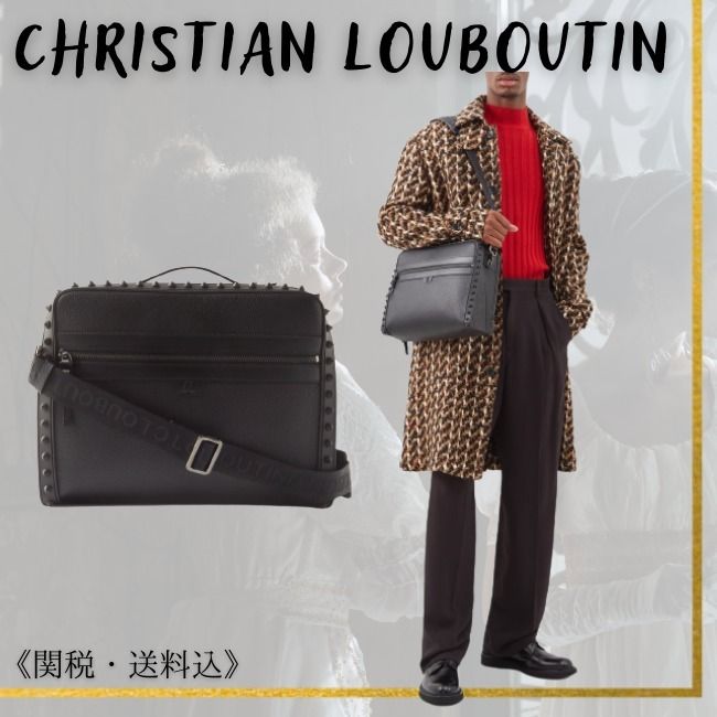 送料・関税込》ルビタウン レザーブリーフケース (Christian Louboutin