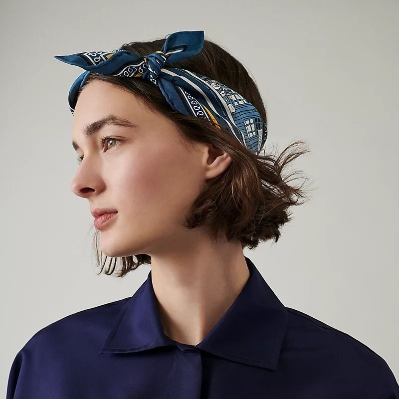 Hermes】バンダナ 55 エルメス パリ ステーション (HERMES/スカーフ