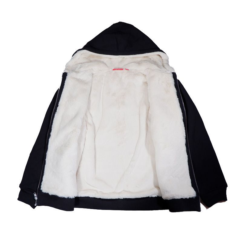 Supreme*FAUX FUR LINED ZIPUP HOODED SWEATSHIRT*FW22SW18BLACK
