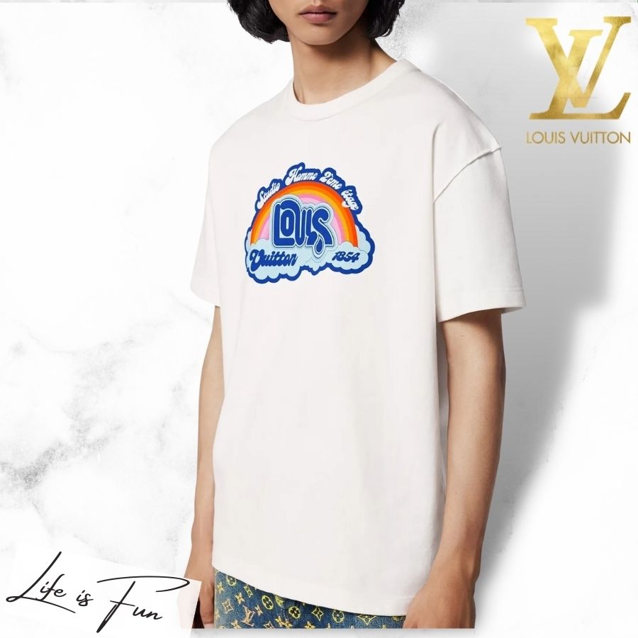☆ヴィトン☆レインボープリンテッドTシャツ / プレゼント (Louis