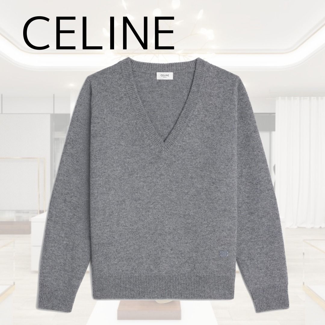 ショッピング直販店 CELINE トリオンフVネックセーター