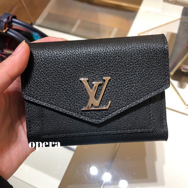 すぐ届く Louis Vuitton 折り畳み財布 ロゴ コンパクト ブラック