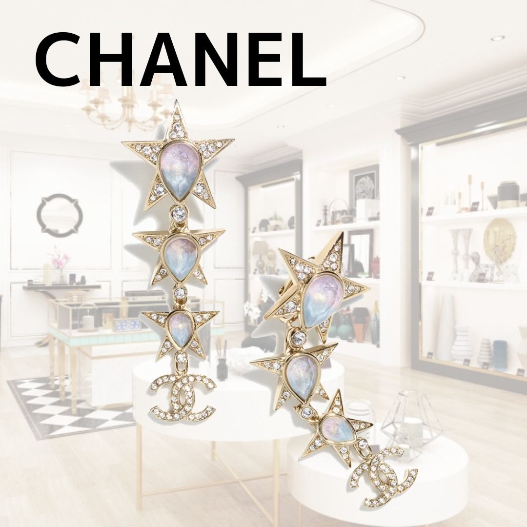 CHANELシャネル ピアス メタル & ストラス-