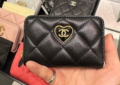 海外花系 シャネル ハート ジップコインパース コインケース ハート