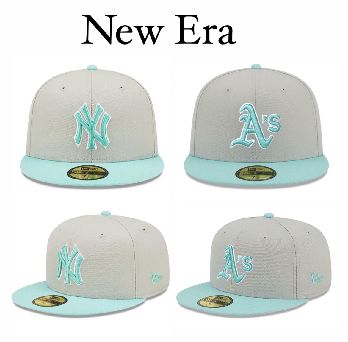 New Era☆MLB公式 人気2チーム ティファニーブルーキャップ (New Era