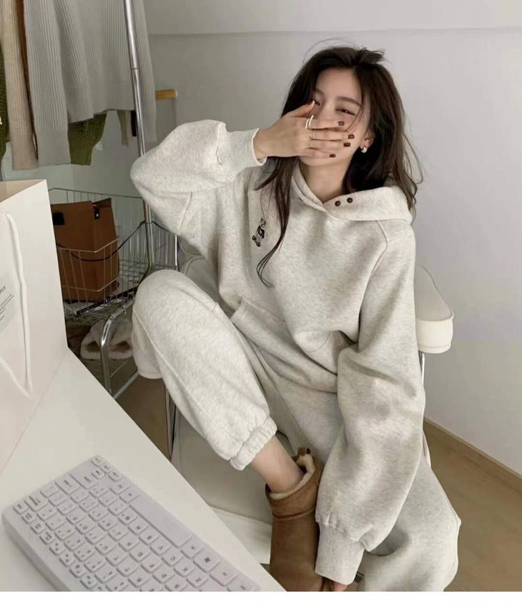 セットアップ スウェット 上下 韓国 シンプル ゆるだぼ おしゃれ