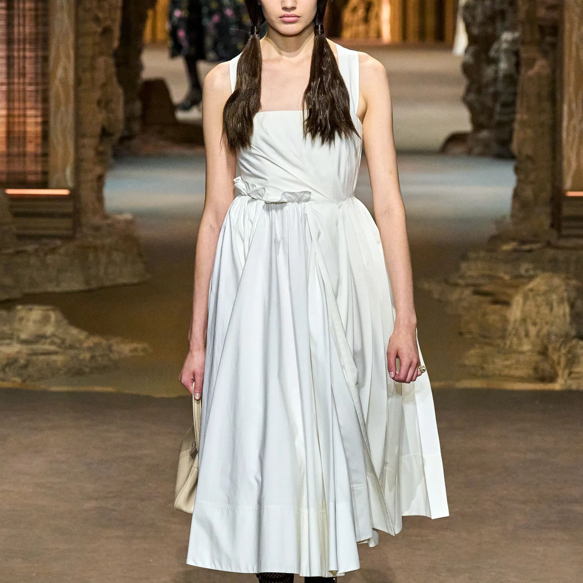 信頼への信頼 美品♡Christian Dior ディオール近年シルクコットンワンピース ワンピース
