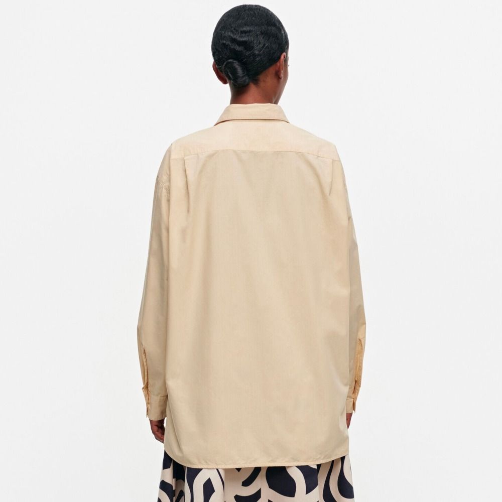 2023SS】marimekko マリメッコ/ Griste Solid コットンシャツ