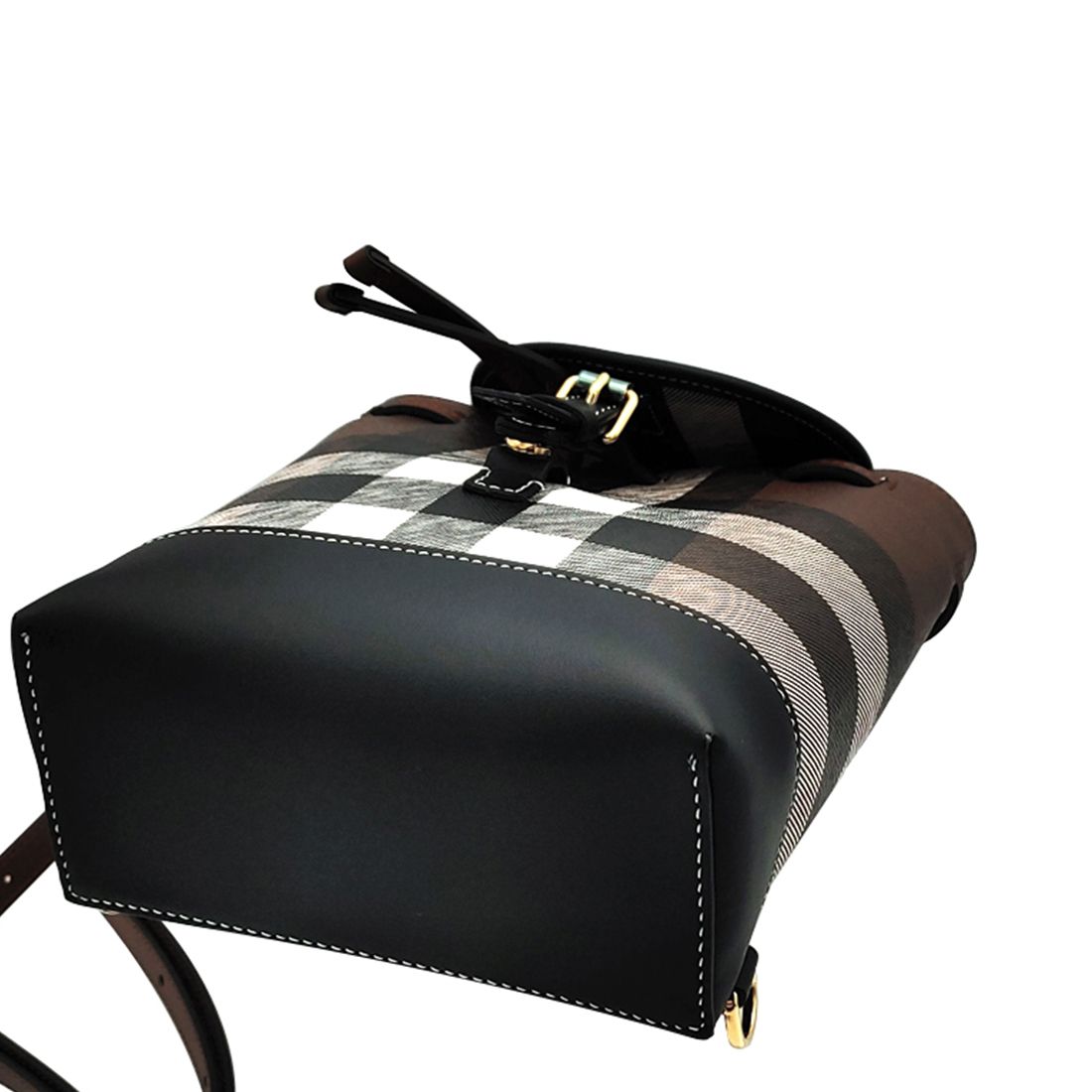 関税負担なし☆Burberry チェック＆レザーマイクロバックパック