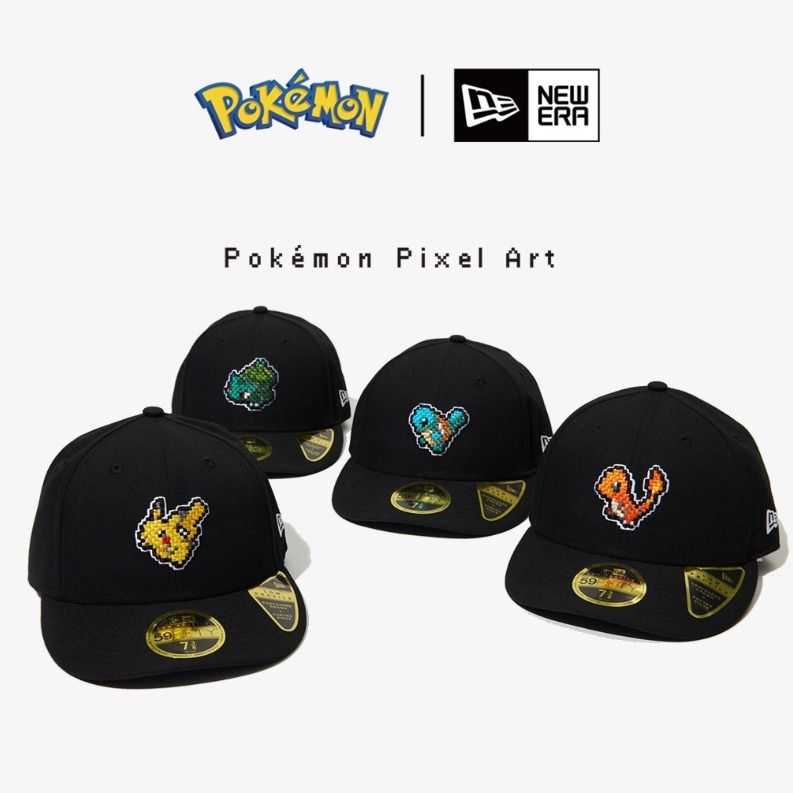 Newera】ポケモン コラボ 8bit ピクセル サイズキャップ (New Era