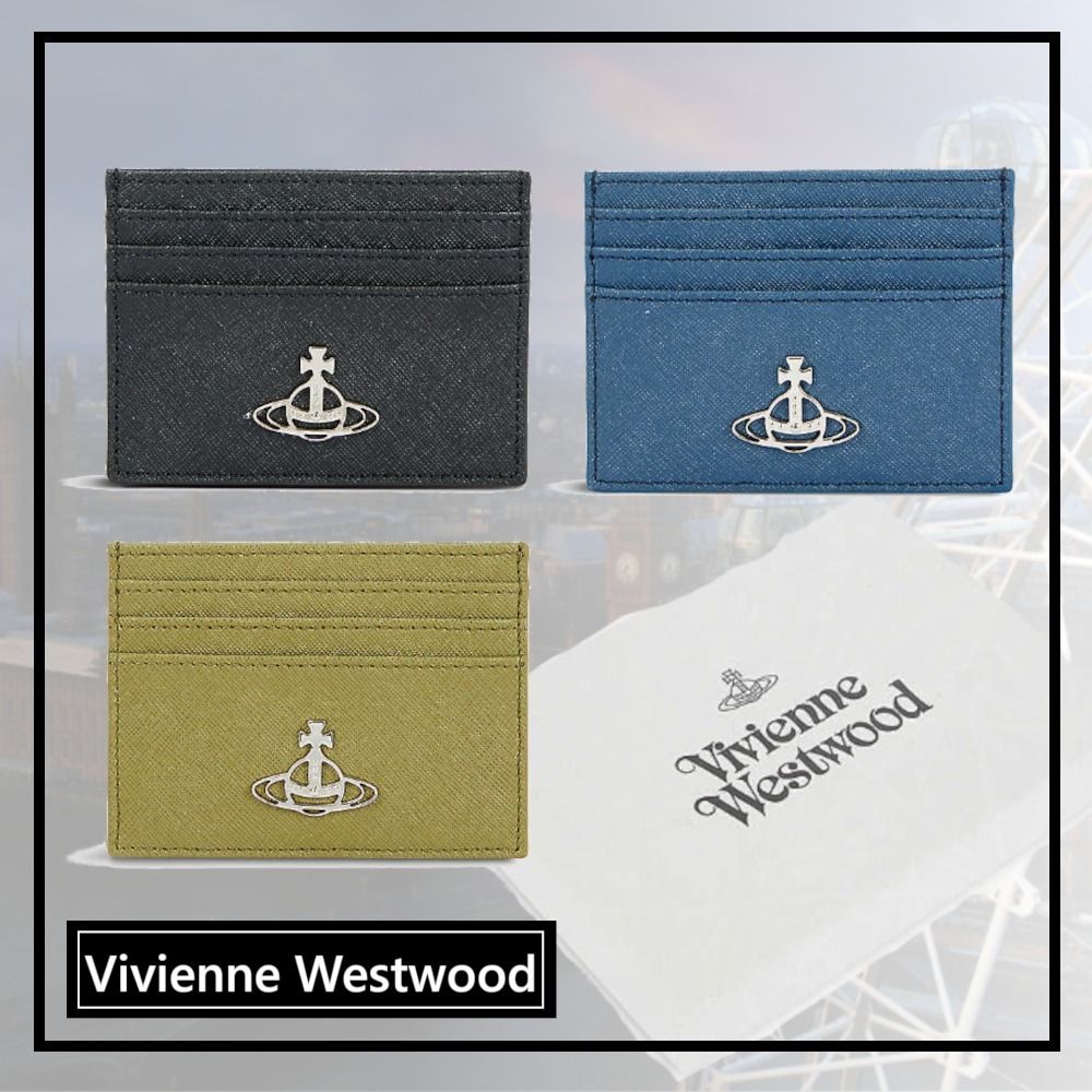 お歳暮 人気 Vivienne Westwood】オーブ レザー カード ホルダー (Vivienne 小物