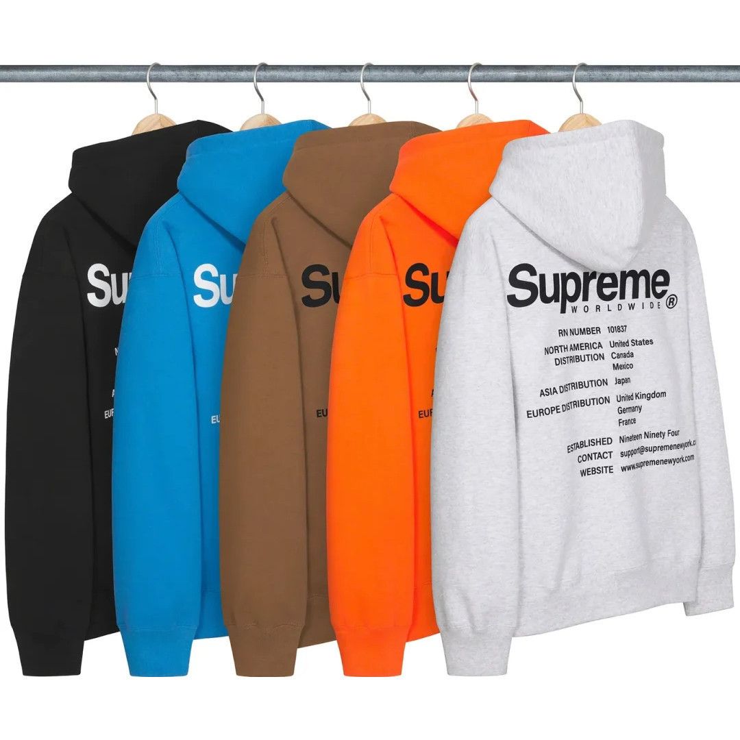 Supreme ワールドワイド パーカー 23SS WEEK 4 関税送料込 (Supreme