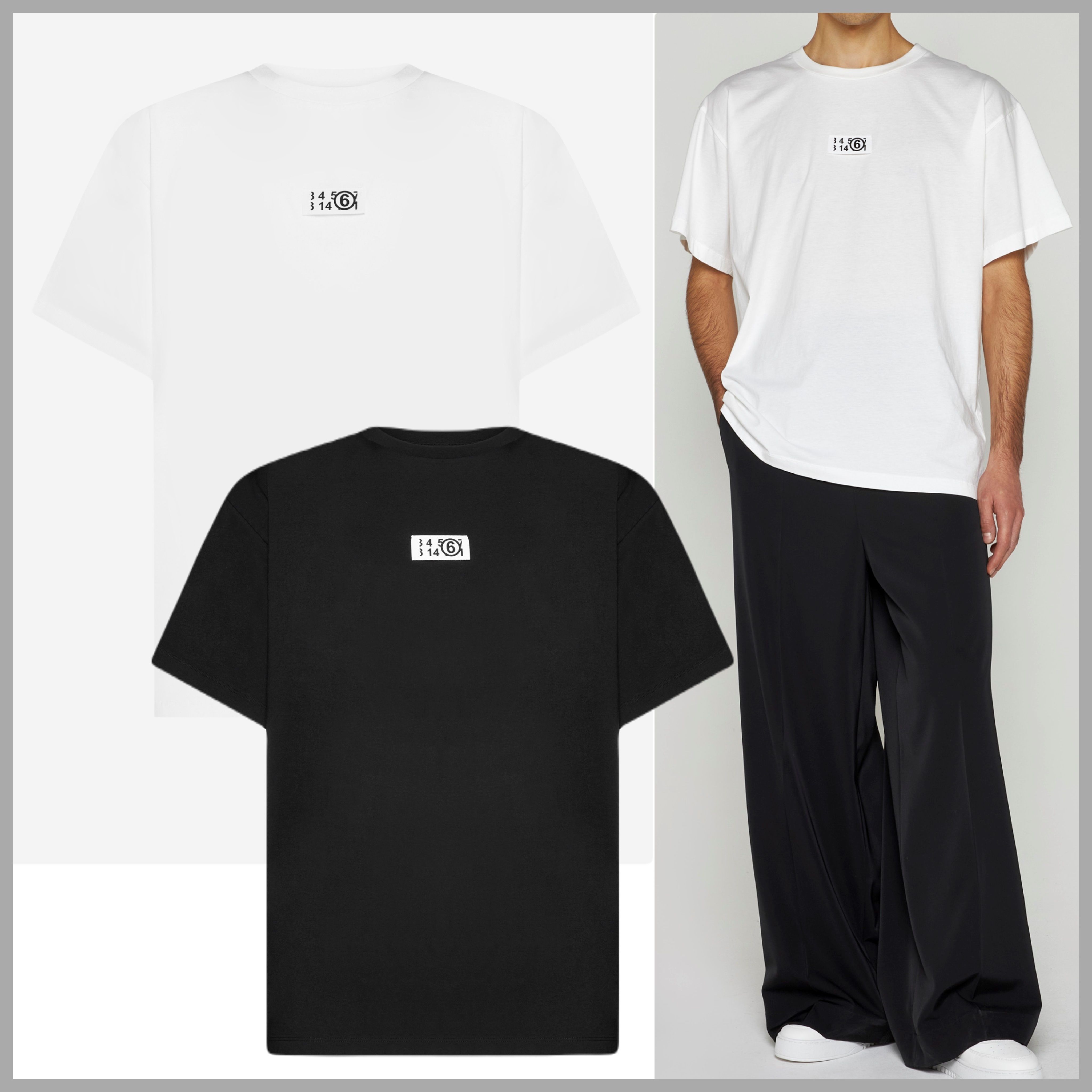 MM6 MAISON MARGIELA ズーム ロゴ オーバーサイズ T シャツ (MM6