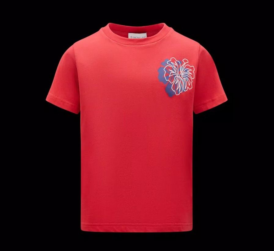 MONCLER 2023春夏新作キッズ プリント入りTシャツ 8A/10A