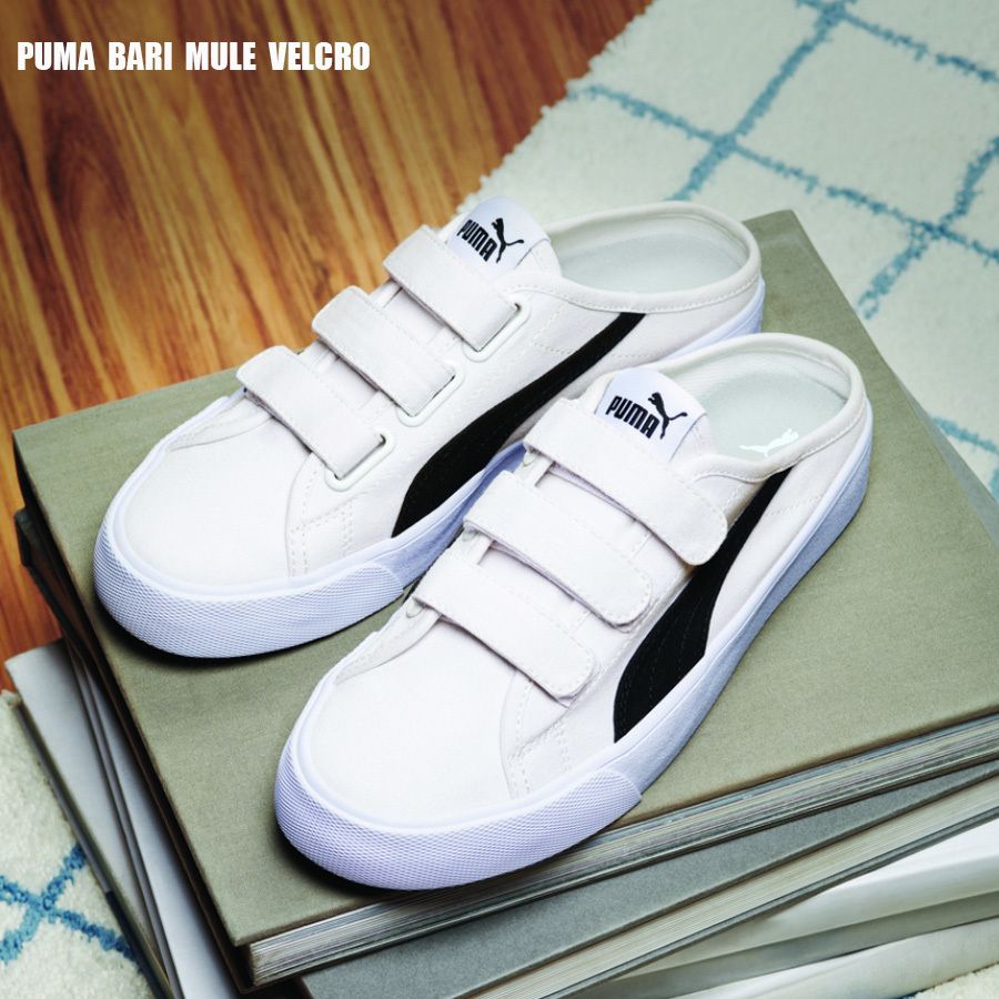 PUMA★BARI MULE VELCRO★ミュール★ベルクロ★兼用★PINK LADY WMNS) PUMA Bari Mule Velcro 'White Pink' 394289-03