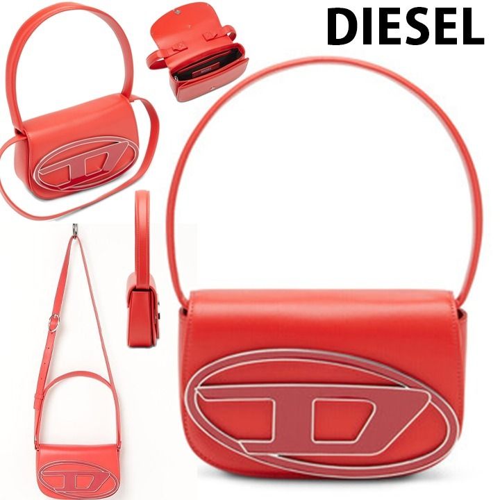 DIESEL ディーゼル 1DR レザー クロスボディバッグ ショルダーバッグ