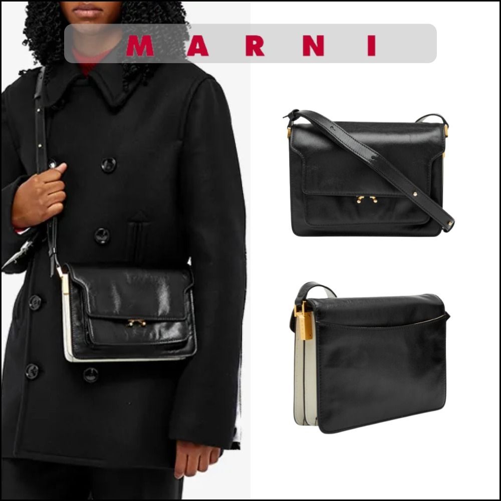 マルニ】ソフト トランクバッグ ミディアム レザー ショルダー (MARNI