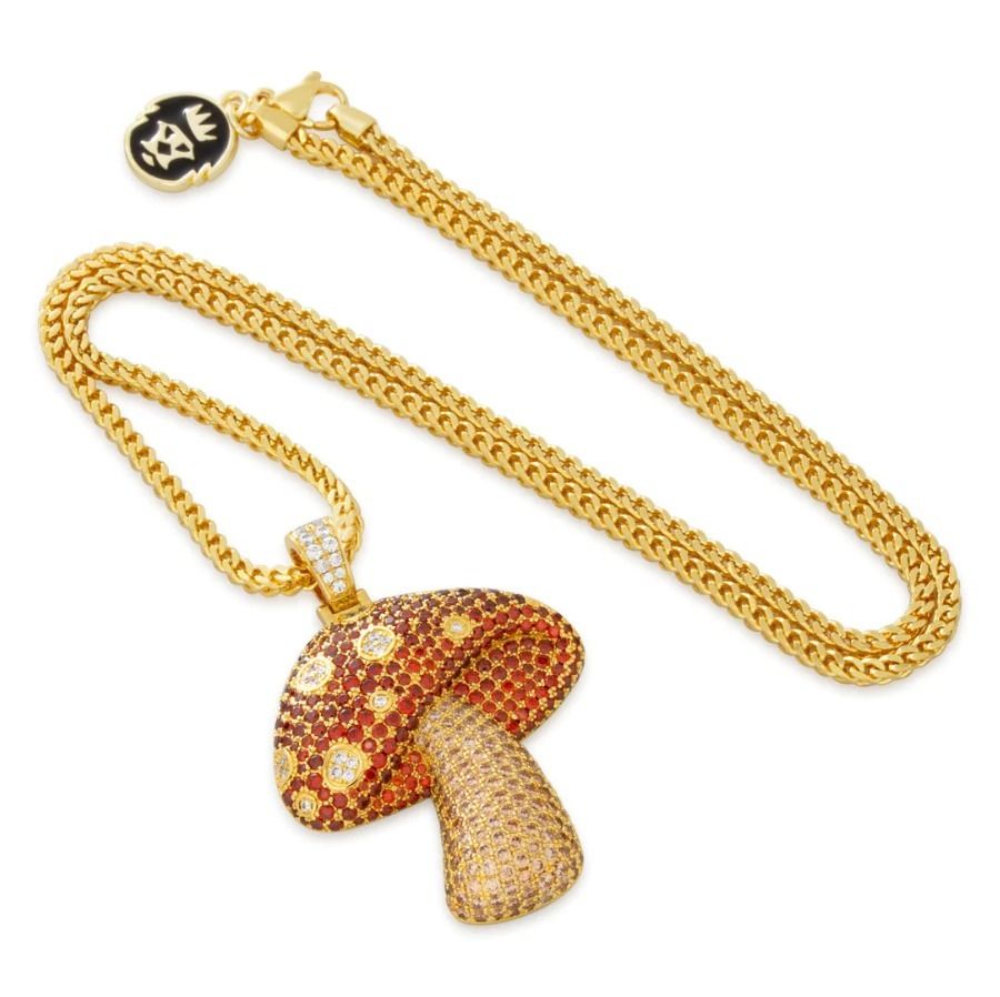 送料関税込【King Ice】MUSHROOM NECKLACE (2色)☆国内発送♪ 送料関税込【King Ice】Money Ghost Emoji ﾈｯｸﾚｽ☆国内発送