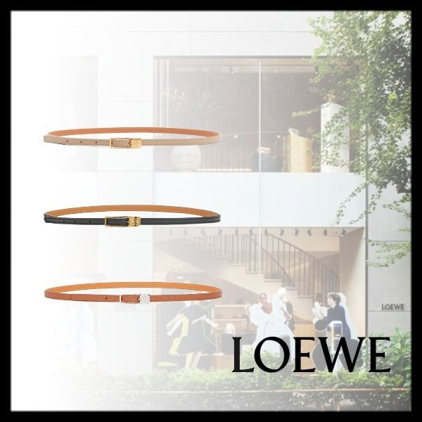 新作【LOEWE】アマソナ パッドロック ベルト (スムースカーフ) (LOEWE